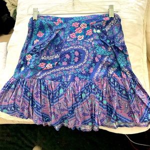 Spell & the Gypsy City Lights Mini Skirt Indigo